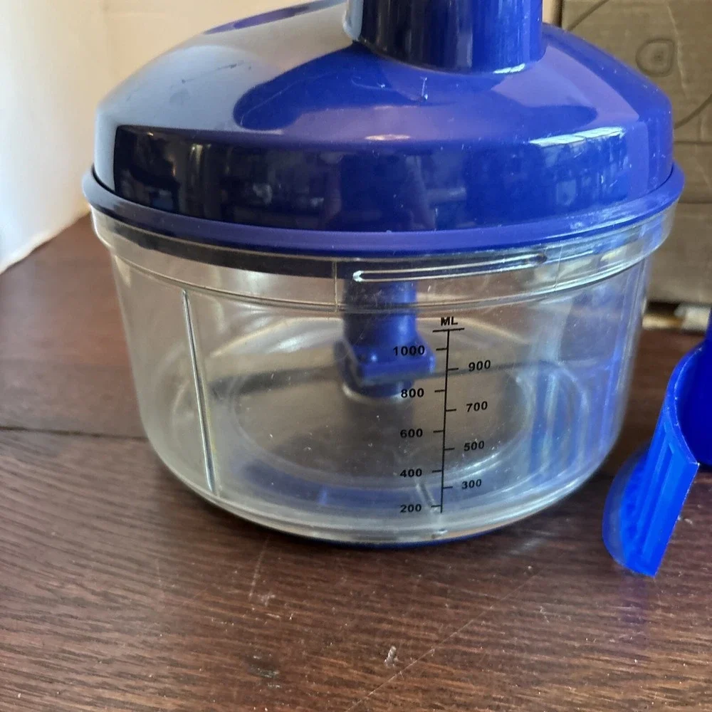 Tupperware Quick Chef Food Processor Chopper Blender Mixer Blue 4 Cups